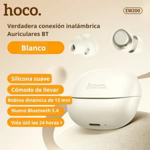 Hoco EW200 – Audífonos Inalámbricos Bluetooth 5.4 con Sonido Premium 🎧🔥