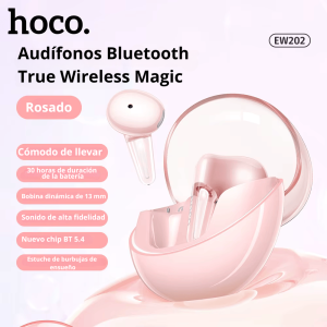 Hoco EW202 | Auriculares Inalámbricos TWS Bluetooth 5.4 | Sonido HiFi y Batería de Larga Duración 🎧🔥