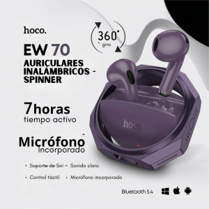 HOCO EW70 – Auriculares Inalámbricos | Sonido HD, Bluetooth 5.4 y Diseño Innovador