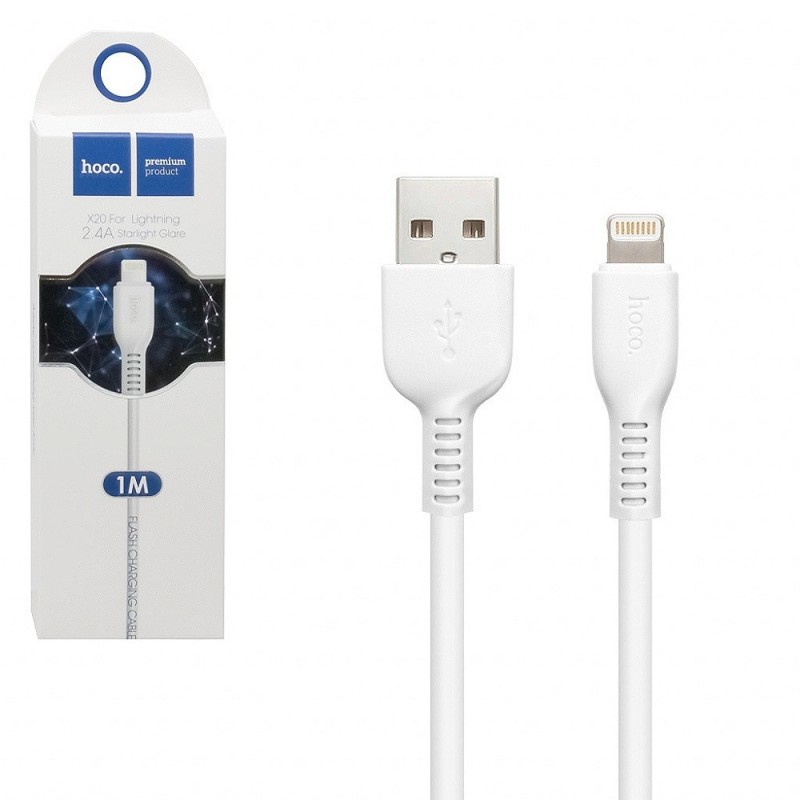 HOCO X20 Lightning Cable – Fast Charging and Endurance for Apple Devices