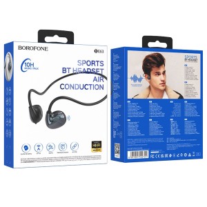 Borofone BE63 – Bluetooth 5.2 Sports Headphones | Air Conduction and Hi-Fi Sound