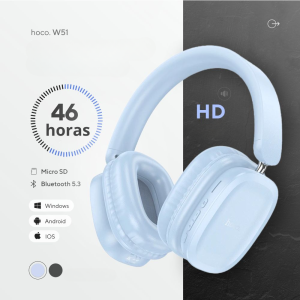 Audífonos Hoco W51 | Bluetooth 5.3, Sonido Premium y 46H de Batería