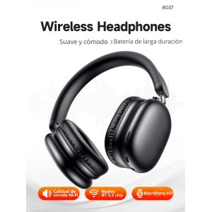 Borofone BO27 | Audífonos Bluetooth con 46H de Batería y Sonido HD 🎧🔊