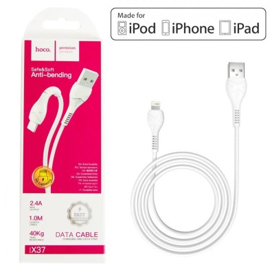 Cable Lightning Hoco X37 1M - Carga Rápida y Resistencia | Compatible con iPhone