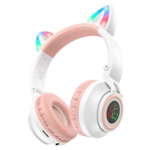 Borofone BO18 Bluetooth Headphones | Cat Ears with LED Lights