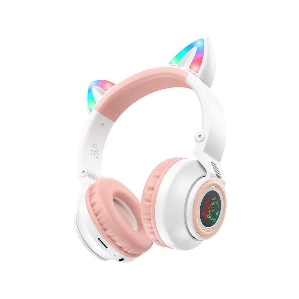 Borofone BO18 Bluetooth Headphones | Cat Ears with LED Lights