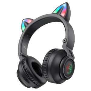 Borofone BO18 Bluetooth Headphones | Cat Ears with LED Lights