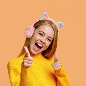 Borofone BO18 Bluetooth Headphones | Cat Ears with LED Lights