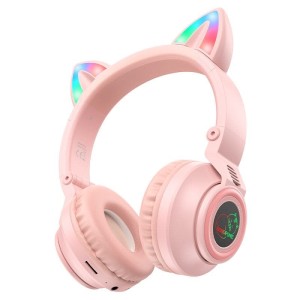 Borofone BO18 Bluetooth Headphones | Cat Ears with LED Lights