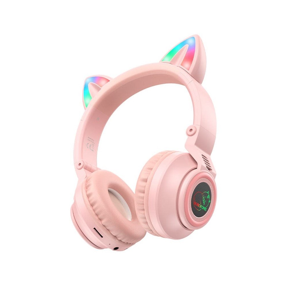 Borofone BO18 Bluetooth Headphones | Cat Ears with LED Lights