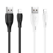 Hoco X61 Lightning to USB Cable – 2.4A Fast Charging and Flexible Design | 1 Meter