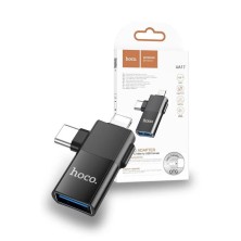 ADAPTADOR 2 EN 1 LIGHTNING - TIPO C A USB HOCO UA17