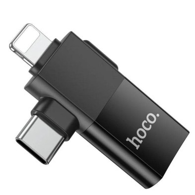 ADAPTADOR 2 EN 1 LIGHTNING - TIPO C A USB HOCO UA17