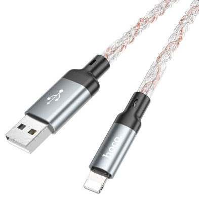 Cable USB a Lightning HOCO U112 1M – LED RGB, Carga Rápida 2.4A