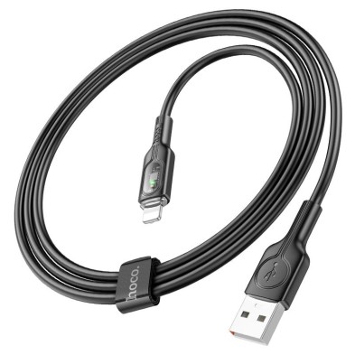 Cable Hoco U120 Transparent Explore – Carga Inteligente y Diseño LED