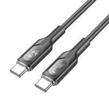 Cable Hoco U120 Tipo-C a Tipo-C 60W - Carga Rápida y Apagado Inteligente