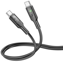 Cable Hoco U120 Tipo-C a Tipo-C 60W - Carga Rápida y Apagado Inteligente