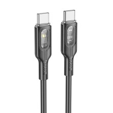 Cable Hoco U120 Tipo-C a Tipo-C 60W - Carga Rápida y Apagado Inteligente