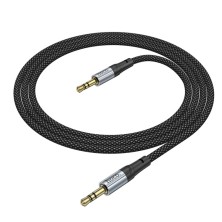 Cable Adaptador de Audio Hoco UPA26 AUX 3.5mm a 3.5mm (Negro) – Conectividad de Alta Calidad