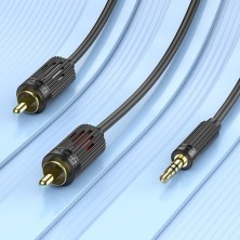 Cable Hoco UPA28 3.5mm a 2 RCA – Audio de Alta Calidad y Durabilidad (1.5m)