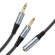 Hoco UPA21 Cable - Dual 3.5mm Audio Adapter for Headphones and Microphone