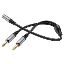 Hoco UPA21 Cable - Dual 3.5mm Audio Adapter for Headphones and Microphone