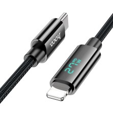 U125 Benefit Type-C to Lightning Cable - 27W PD Fast Charging with LED Display | Ideal for Apple