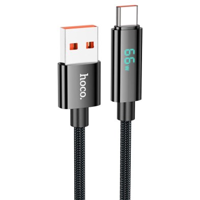 Cable USB a Tipo-C U125 Benefit de HOCO - Carga Rápida 5A con Pantalla LED | Durabilidad y Rendimiento