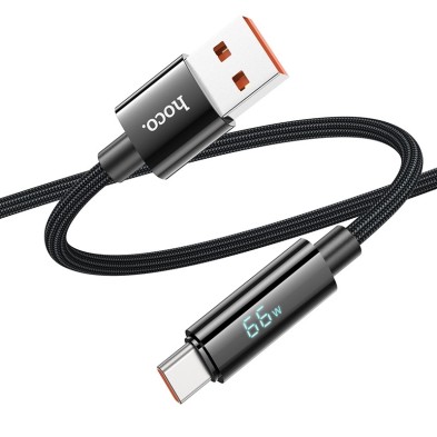 HOCO U125 Benefit USB to Type-C Cable - 5A Fast Charging with LED Display | Durability and Performance